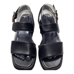 Vince‎ Laguna Leather Platform Sandal In Black